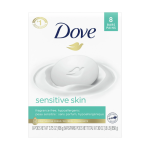 Dove Sensitive Skin Unscented Bar Soap – 3.75 oz, 8 Bars